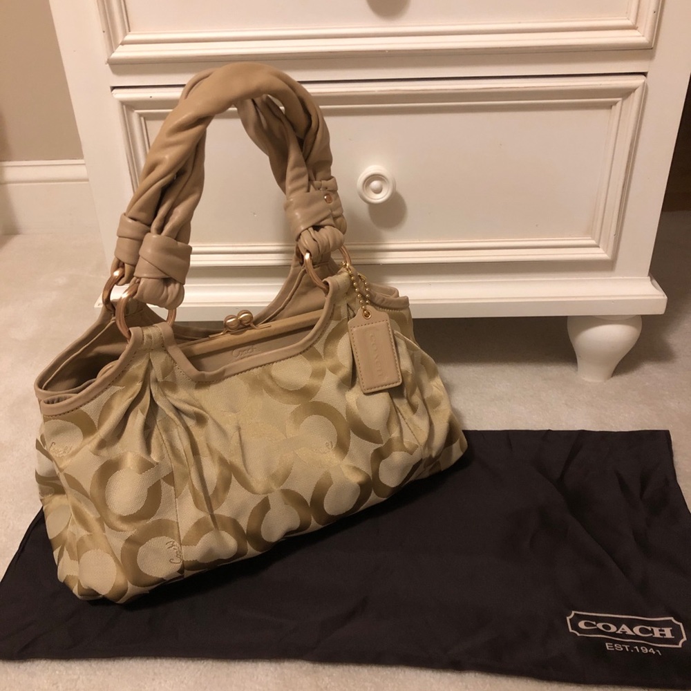 Coach Parker Optic Art Kisslock Satchel